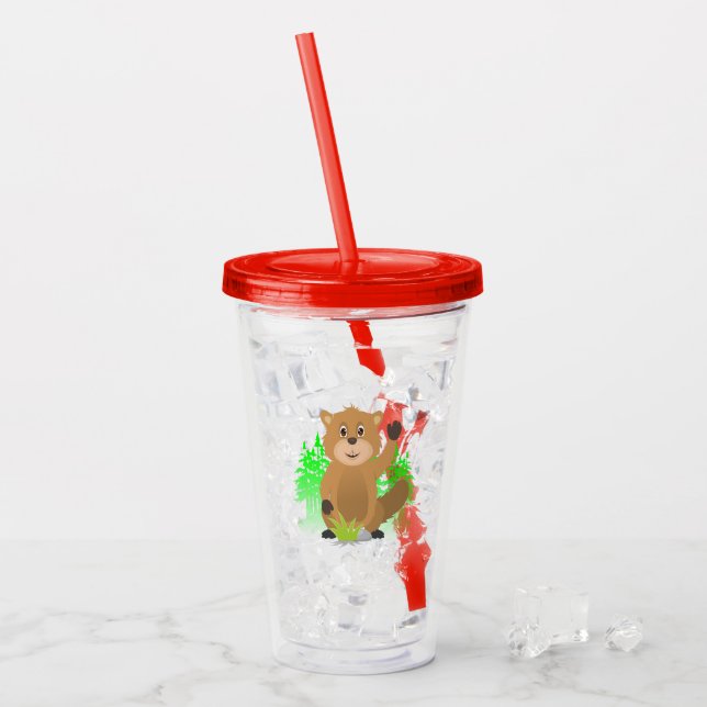 Mole clipart acrylic tumbler (Front Ice)