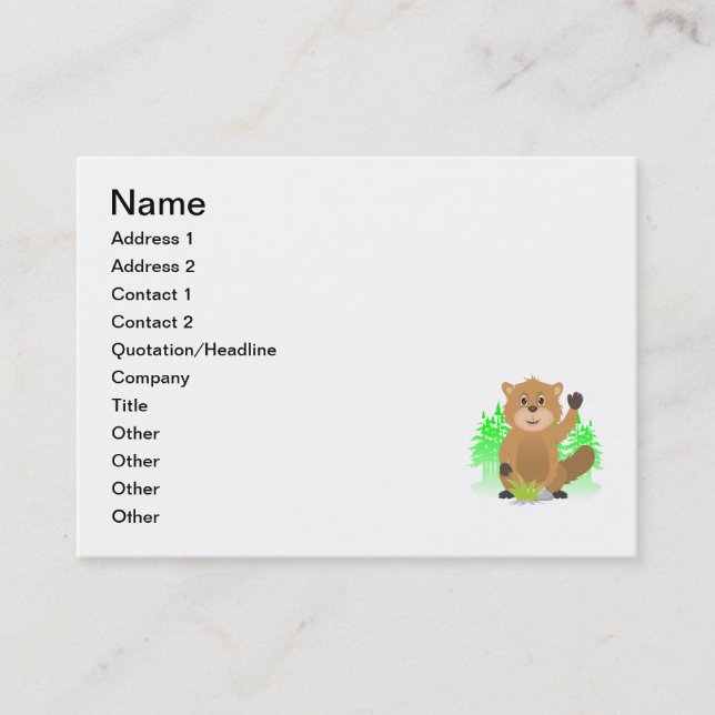 Mole clipart business card (Front)