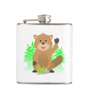 Mole clipart hip flask