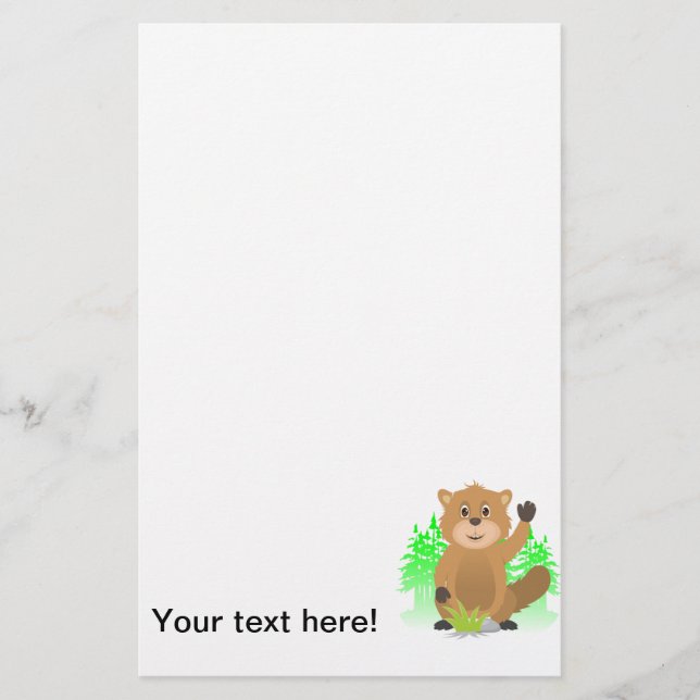 Mole clipart stationery (Front)