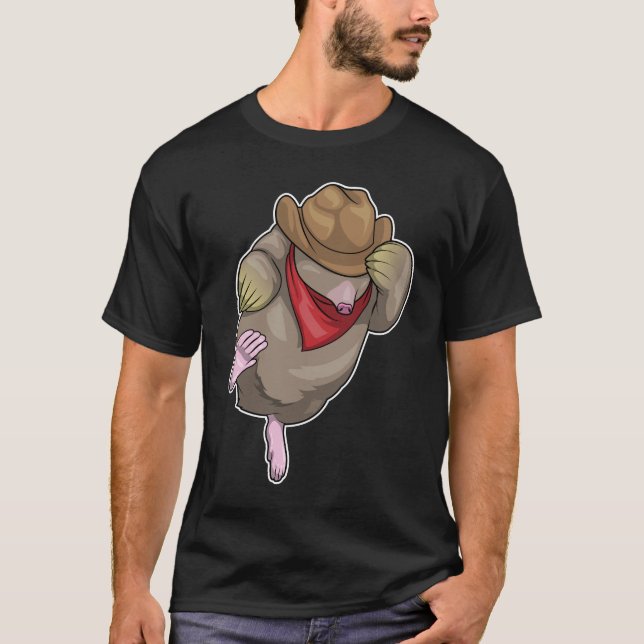 Mole Cowboy Cowboy hat T-Shirt (Front)