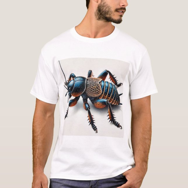 Mole Cricket in Watercolor and Ink 140624IREF114 - T-Shirt (Front)