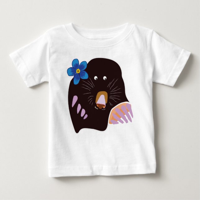 Mole Drawing Baby Bodysuit (Front)