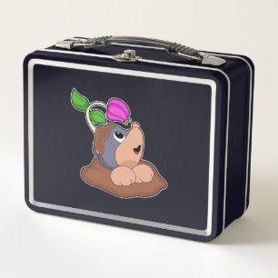 Mole Earth Flower Metal Lunch Box
