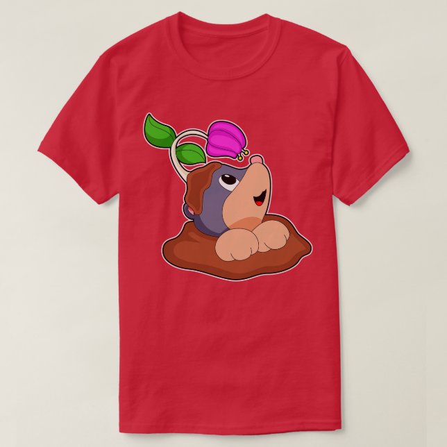Mole Earth Flower T-Shirt (Design Front)