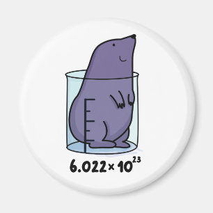 Mole Equation Cute Mole In A Beaker Pun Magnet