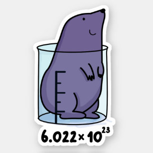 Mole Equation Cute Mole In A Beaker Pun Sticker