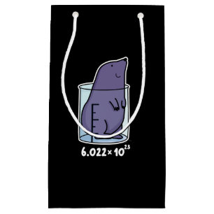 Mole Equation Funny Mole In A Beaker Pun Dark BG Small Gift Bag