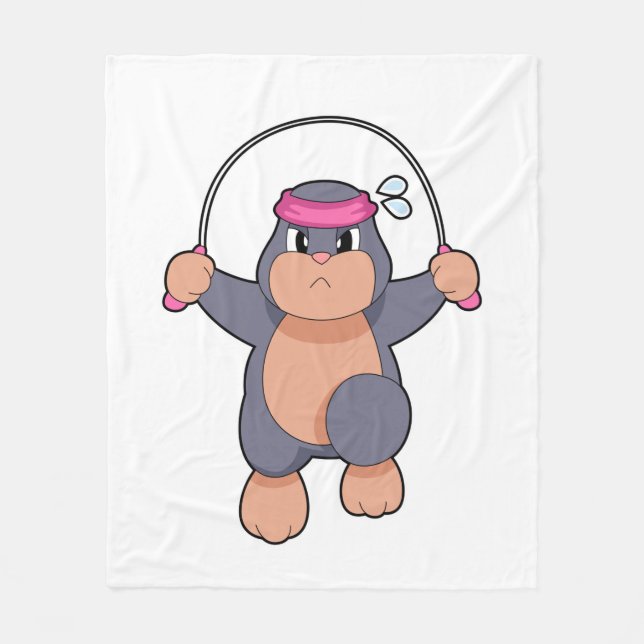 Mole Fitness Rope Fleece Blanket (Front)