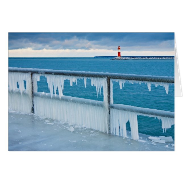 Mole in Warnemuende (Germany) in winter (Front Horizontal)