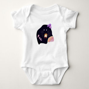 Mole Jersey Bodysuit, White Baby Bodysuit