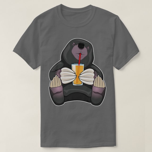 Mole Juice Drinking straw T-Shirt (Design Front)