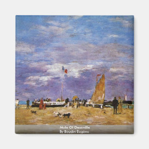 Mole Of Deauville By Boudin Eugène Magnet
