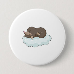 Mole on Clouds 7.5 Cm Round Badge