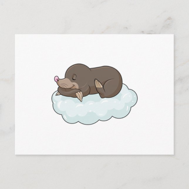 Mole on Clouds Postcard (Front)