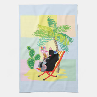 mole on the beach tea towel
