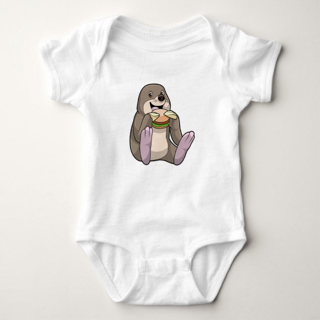 Mole Restaurant Burger Baby Bodysuit (Front)