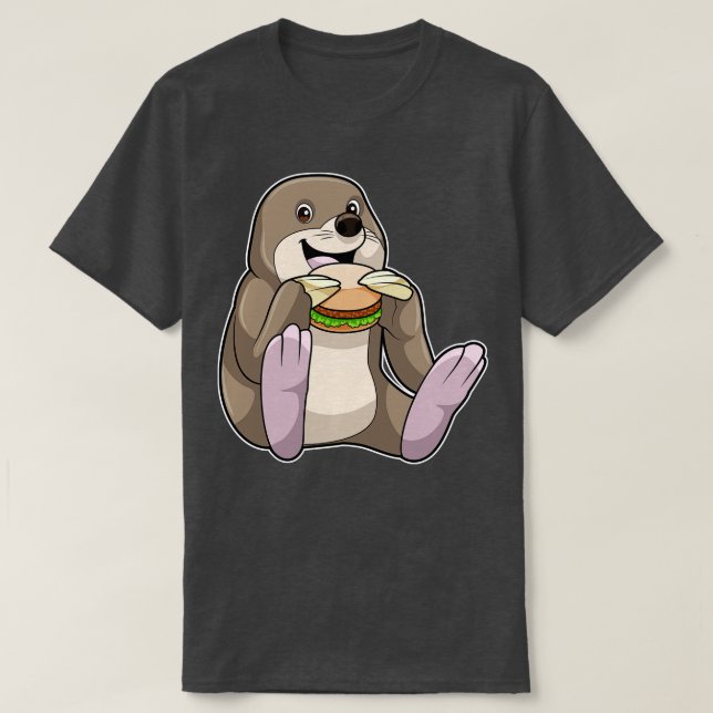 Mole Restaurant Burger T-Shirt (Design Front)