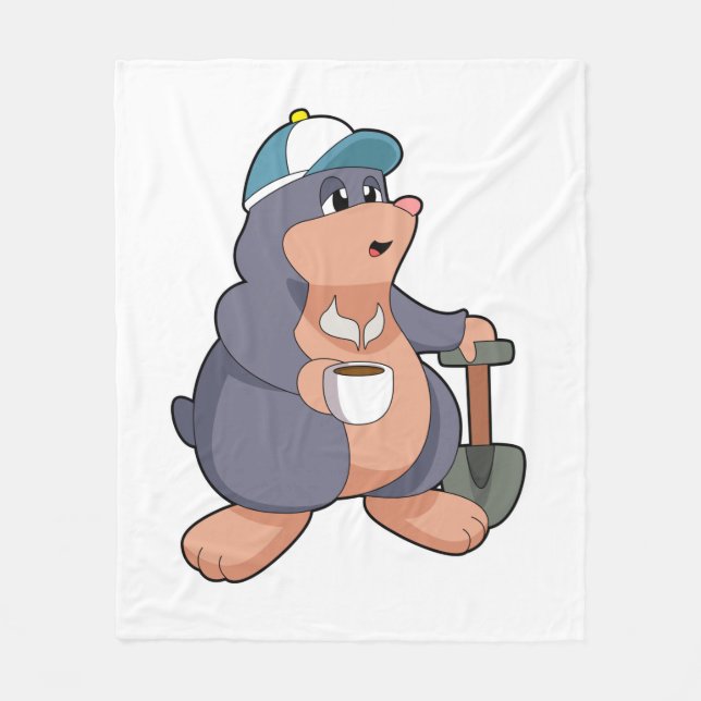 Mole Shovel Fleece Blanket (Front)