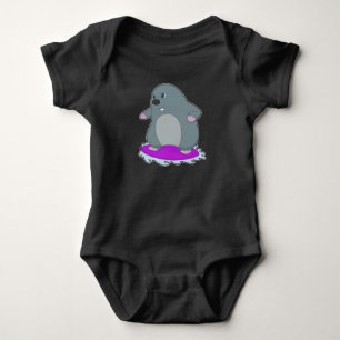 Mole Surfer Surfboard Baby Bodysuit