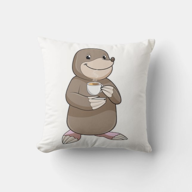 Mole with Coffee Cup Cushion (Front)