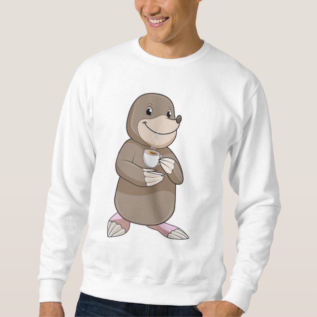 Mole with Coffee Cup Sweatshirt (Front)