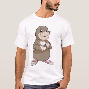 Mole with Coffee Cup T-Shirt