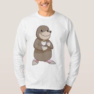 Mole with Coffee Cup T-Shirt