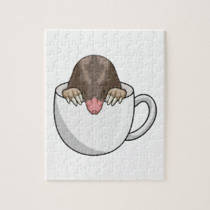 Mole with Cup of Coffee Jigsaw Puzzle