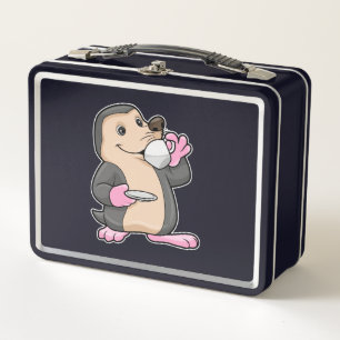 Mole with Cup of Coffee & Saucer Metal Lunch Box