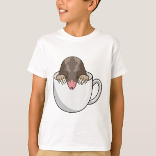 Mole with Cup of Coffee T-Shirt