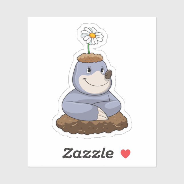 Mole with Daisy Flower (Sheet)