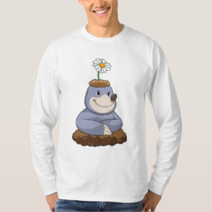 Mole with Daisy Flower T-Shirt