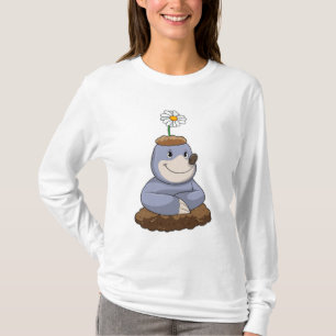 Mole with Daisy Flower T-Shirt