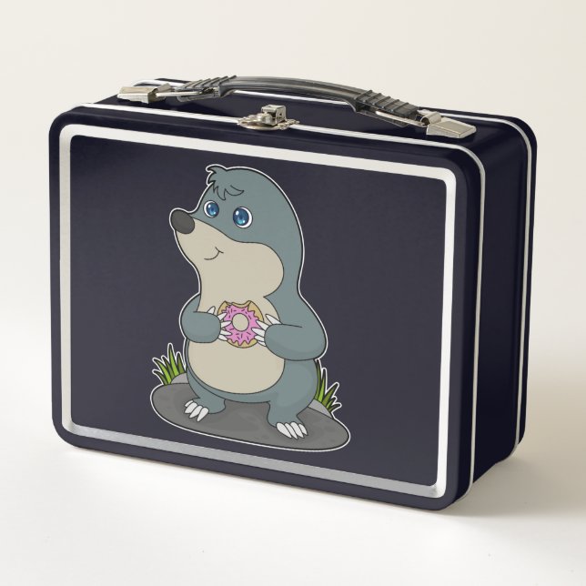 Mole with Donut Metal Lunch Box (Front)