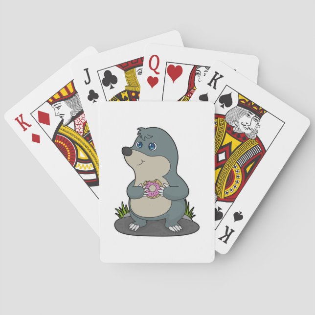 Mole with Donut Playing Cards (Back)