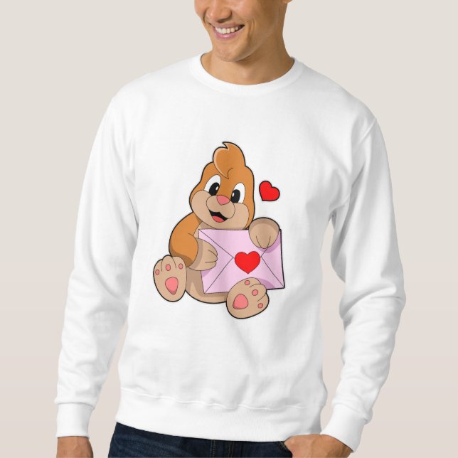 Mole with Heart Envelope Sweatshirt (Front)