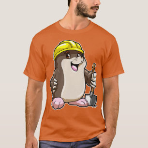 Mole with Helmet Shovel T-Shirt