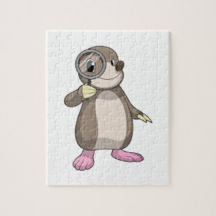 Mole with Magnifying glass Jigsaw Puzzle