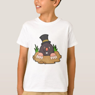 Mole with Molehill & Hat T-Shirt