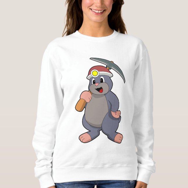 Mole with Pickaxe Sweatshirt (Front)