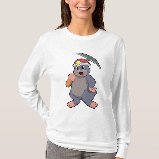 Mole with Pickaxe T-Shirt (Front)