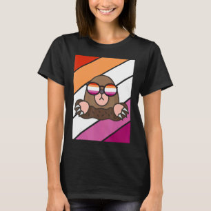 Mole With Pride Lesbian Flag LGBTQ Proud Ally Prid T-Shirt