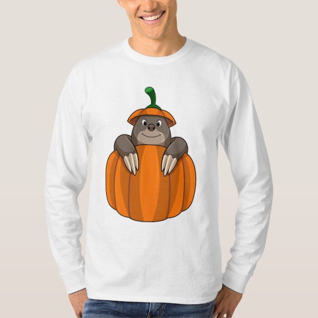 Mole with Pumpkin T-Shirt (Front)