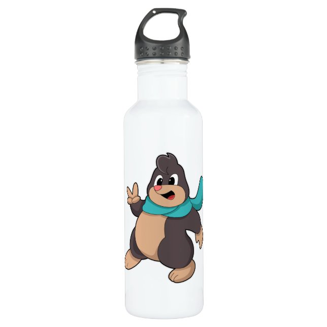 Mole with Scarf 710 Ml Water Bottle (Front)