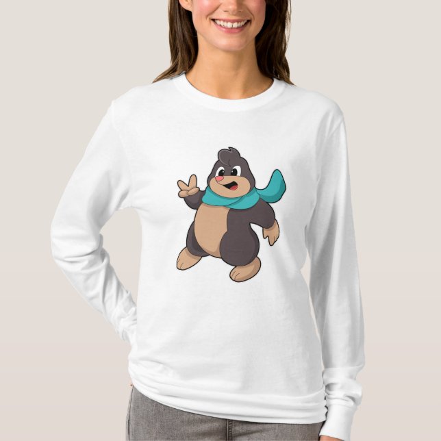 Mole with Scarf T-Shirt (Front)