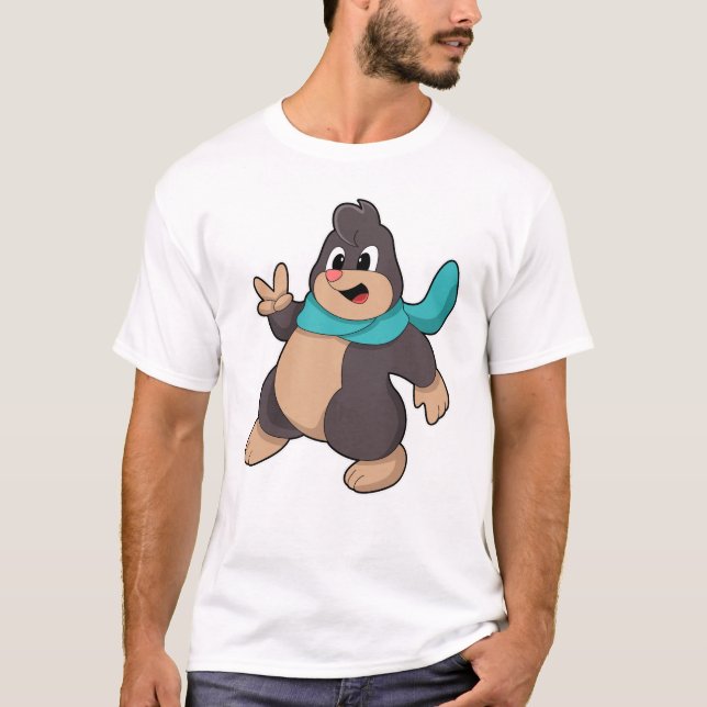 Mole with Scarf T-Shirt (Front)