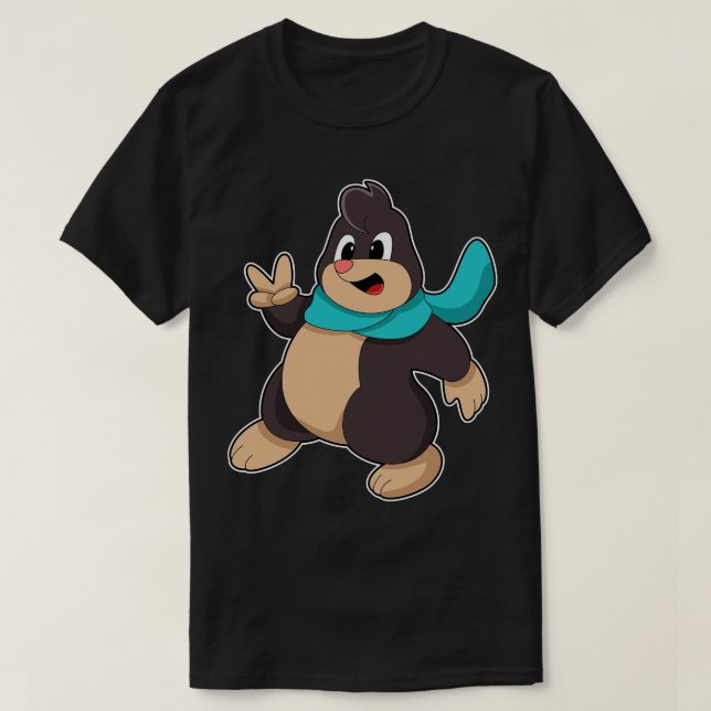 Mole with Scarf T-Shirt (Design Front)