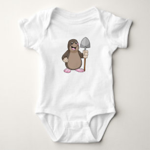 Mole with Shovel Baby Bodysuit