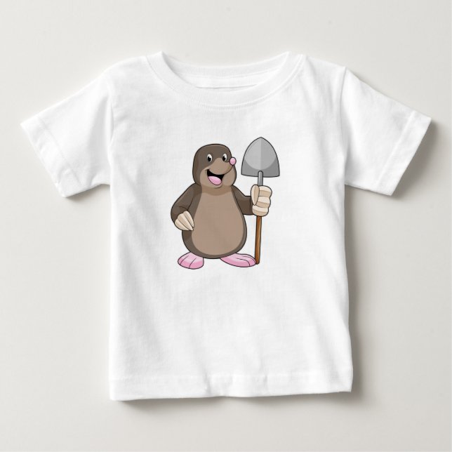Mole with Shovel Baby T-Shirt (Front)